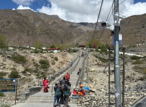 मुक्तिनाथधामको पदमार्ग निर्माण अन्तिम चरणमा