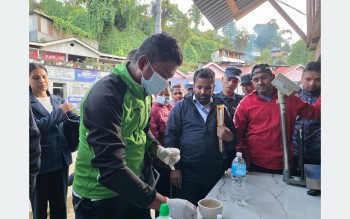 ताप्लेजुङ मासु तथा माछा पसलमा अनुगमन