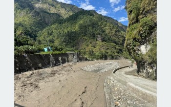 दाना–खुर्कोट प्रसारण लाइनको टावर बाढीबाट क्षति