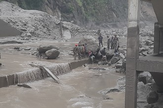 भोटेकोशी बाढी: ६४ करोड बराबरका खानेपानी आयोजनामा क्षति