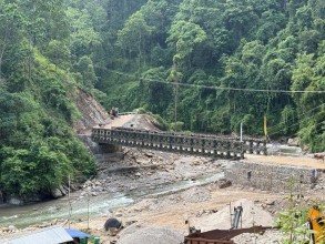 पुवा खोलामा बेलिब्रिज निर्माणसगै ३६ किमी दुरी छोटियो
