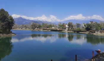 फेवाताल किनारमा सीमास्तम्भ राख्नेक्रम जारी
