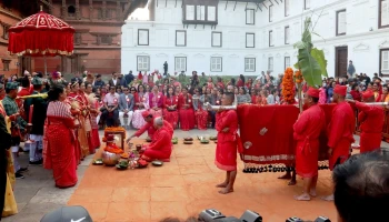 पूजा कोठा एवं दसैँ घरमा भित्र्याइयो फूलपाती