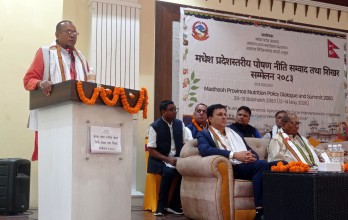 मधेसमा कुपोषण हटाउन भान्साघरको व्यवस्थापन र बानीव्यहारमा परिवर्तन आवश्यक: मुख्यमन्त्री यादव