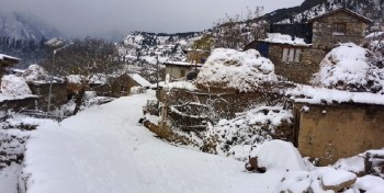 हिमपातले रुकुम पूर्वको जनजीवन प्रभावित