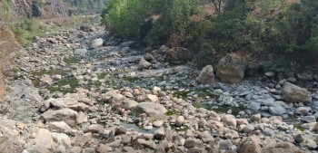 मापदण्डअनुसार विद्युत् आयोजनाले पानी नछाड्दा मोदीखोला सुक्यो