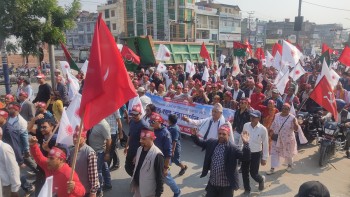 प्रतिनिधिसभा पुनर्स्थापनाको माग गर्दै देशभर एमालेको प्रदर्शन