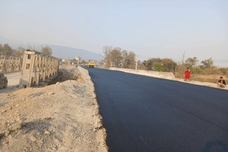चार वर्षमा पनि सकिएन ५५ मिटर सडक