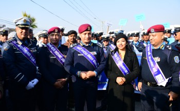 ट्राफिक सप्ताह तथा सवारी दुर्घटना न्यूनीकरण विशेष अभियानको शुभारम्भ