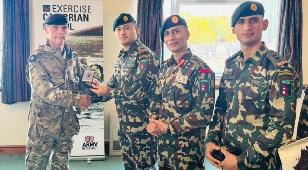 ‘एक्सरसाइज क्याम्ब्रियन पट्रोल’मा नेपाली सेनालाई स्वर्ण पदक