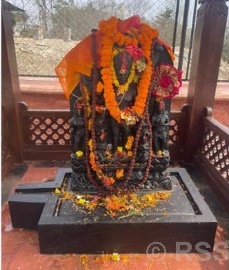 कीर्तिपुरको चारघरेमा भगवान् विष्णुको मूर्ति स्थापना
