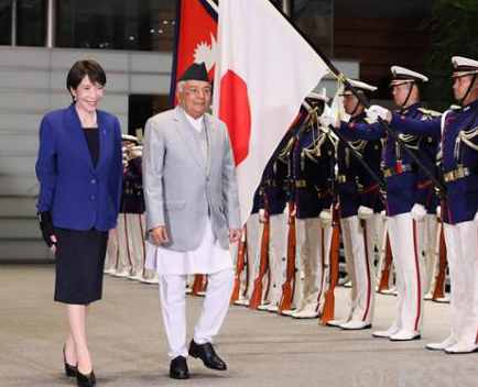 जापानमा राष्ट्रपति पौडेललाई ‘गार्ड अफ अनर’ प्रदान