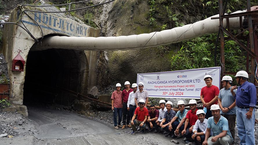 राहुघाट जलविद्युत् आयोजनाको सुरुङभित्रका संरचना तयार