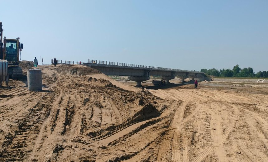 वनहरा नदीमाथिको पुल निर्माण कार्य ९० प्रतिशत सम्पन्न