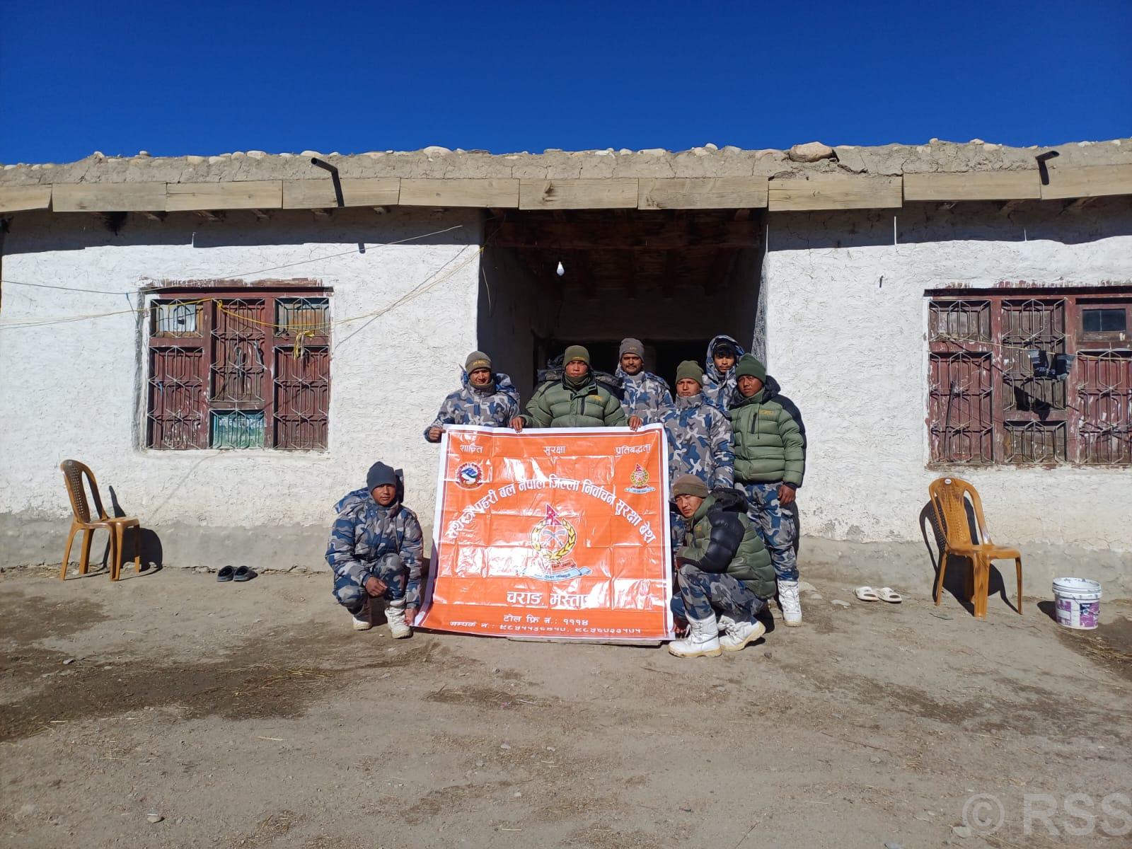 मुस्ताङमा नेपाली सेना र सशस्त्र प्रहरीको निर्वाचन सुरक्षा बेस स्थापना