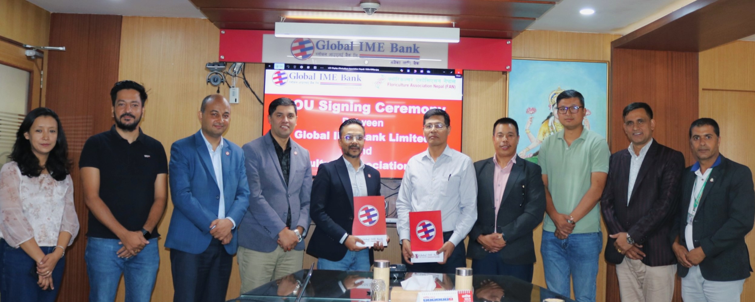 ग्लोबल आइएमई बैंकले पुष्प खेतीलाई हरितगृह कर्जा प्रवाह गर्ने 