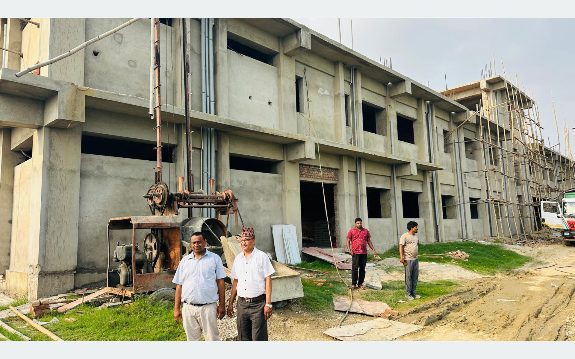 लहान नगर अस्पताल निर्माण अन्तिम चरणमा