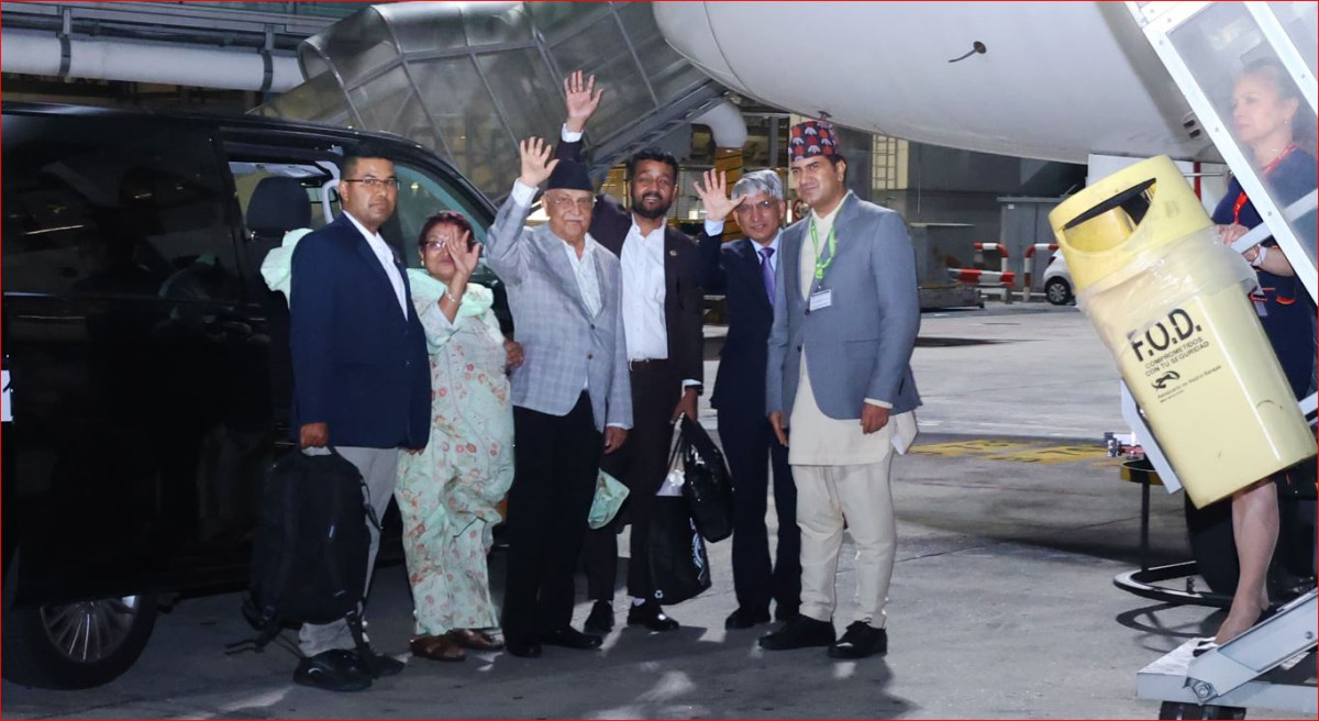 प्रधानमन्त्री ओली आज स्वदेश फर्कँदै