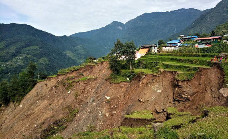 हुम्लाको अदानचुलीका दुई बस्ती पहिरोको उच्च जोखिममा
