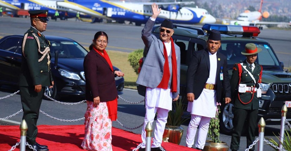 प्रधानमन्त्री ओली आज स्वदेश फर्कँदै