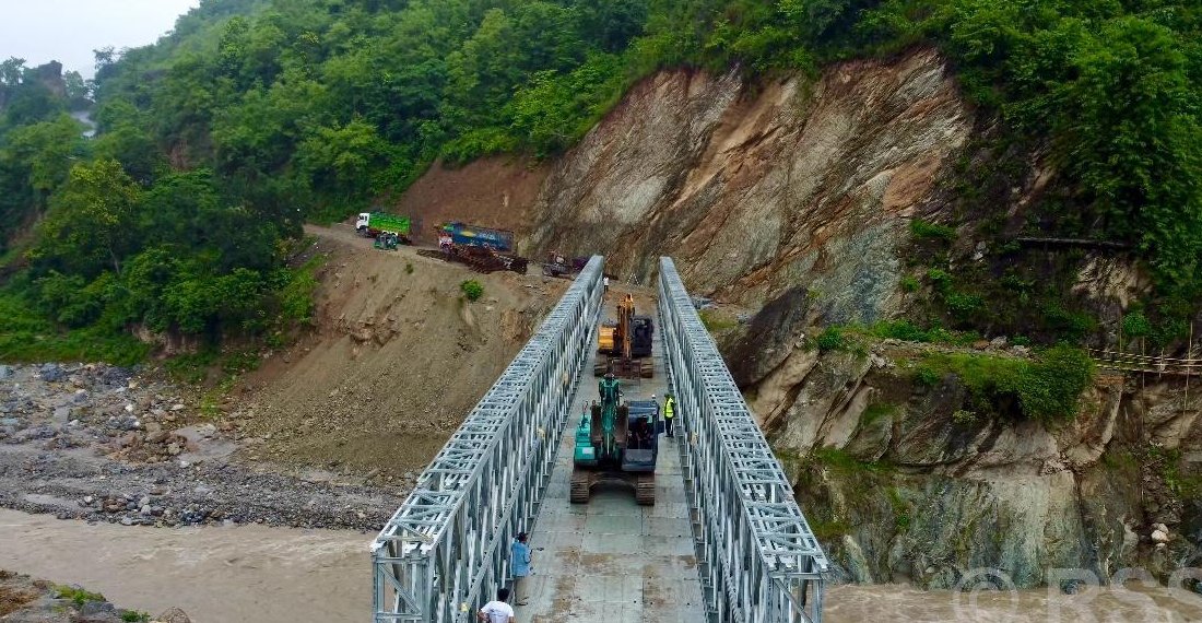 हेवा खोलामा ‘मोडुलर बेलिब्रिज’ जडान