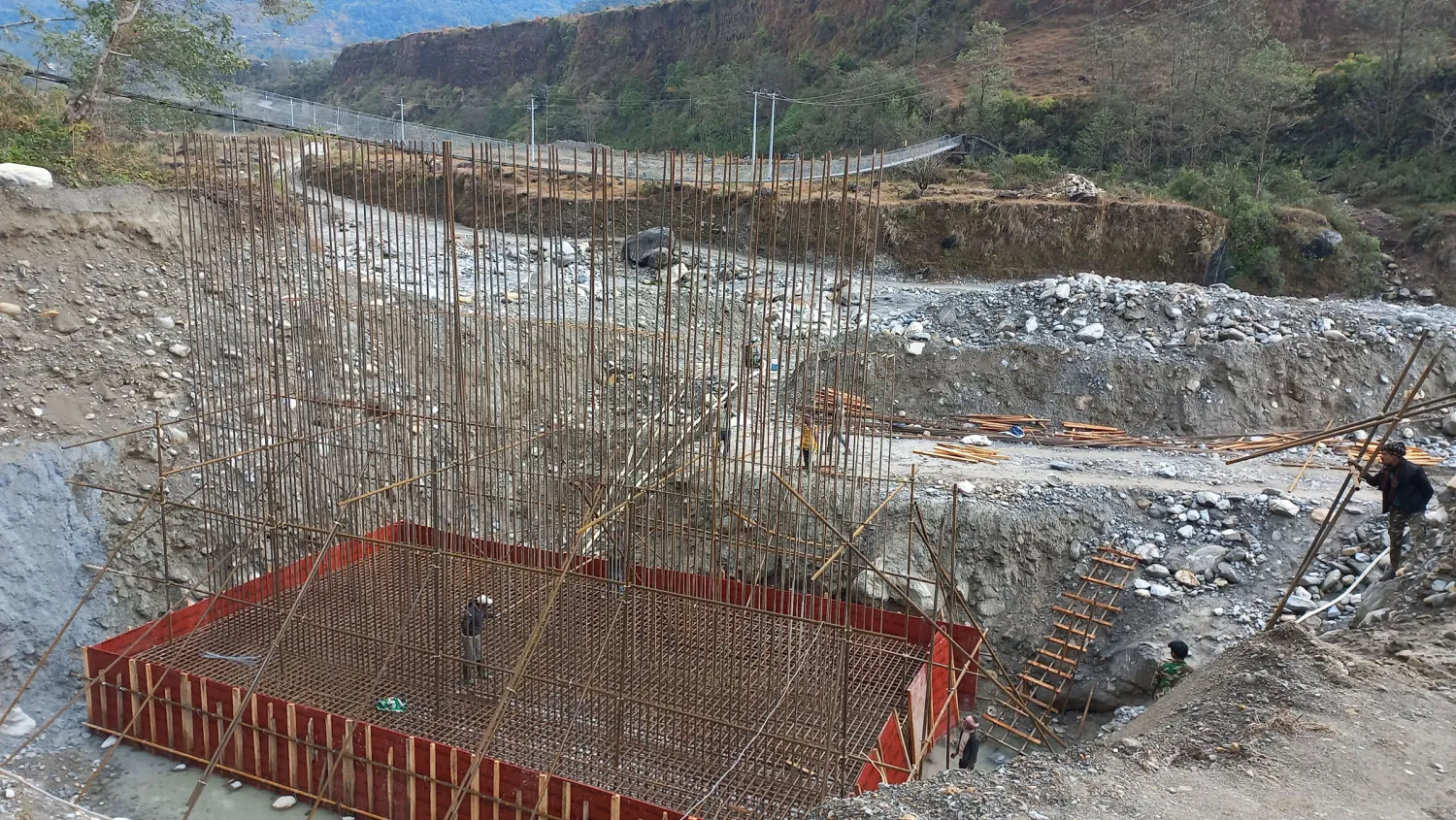 आँधीखोला करिडोरको अर्मादीखोलामा पक्की पुल निर्माण गरिँदै