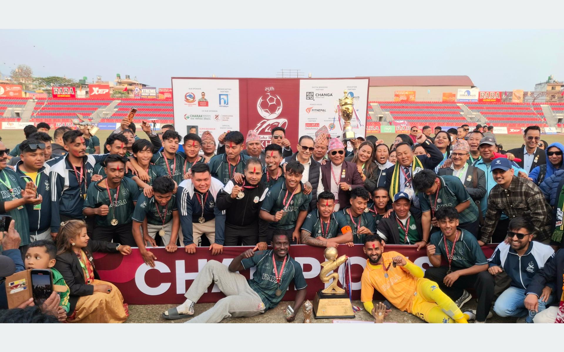 सहाराले १२ वर्षपछि चुम्यो आहा रारा पोखरा गोल्डकपको उपाधि