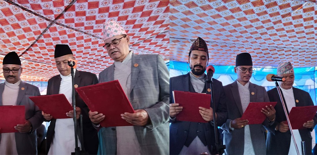 वाग्मतीमा ६ नवनियुक्त मन्त्रीले लिए शपथ